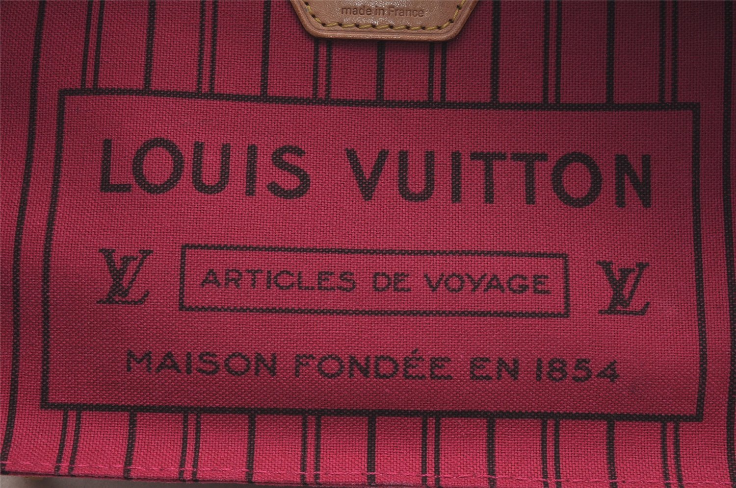 Authentic Louis Vuitton Monogram Neverfull PM Tote Bag Pink M41245 LV 0865I