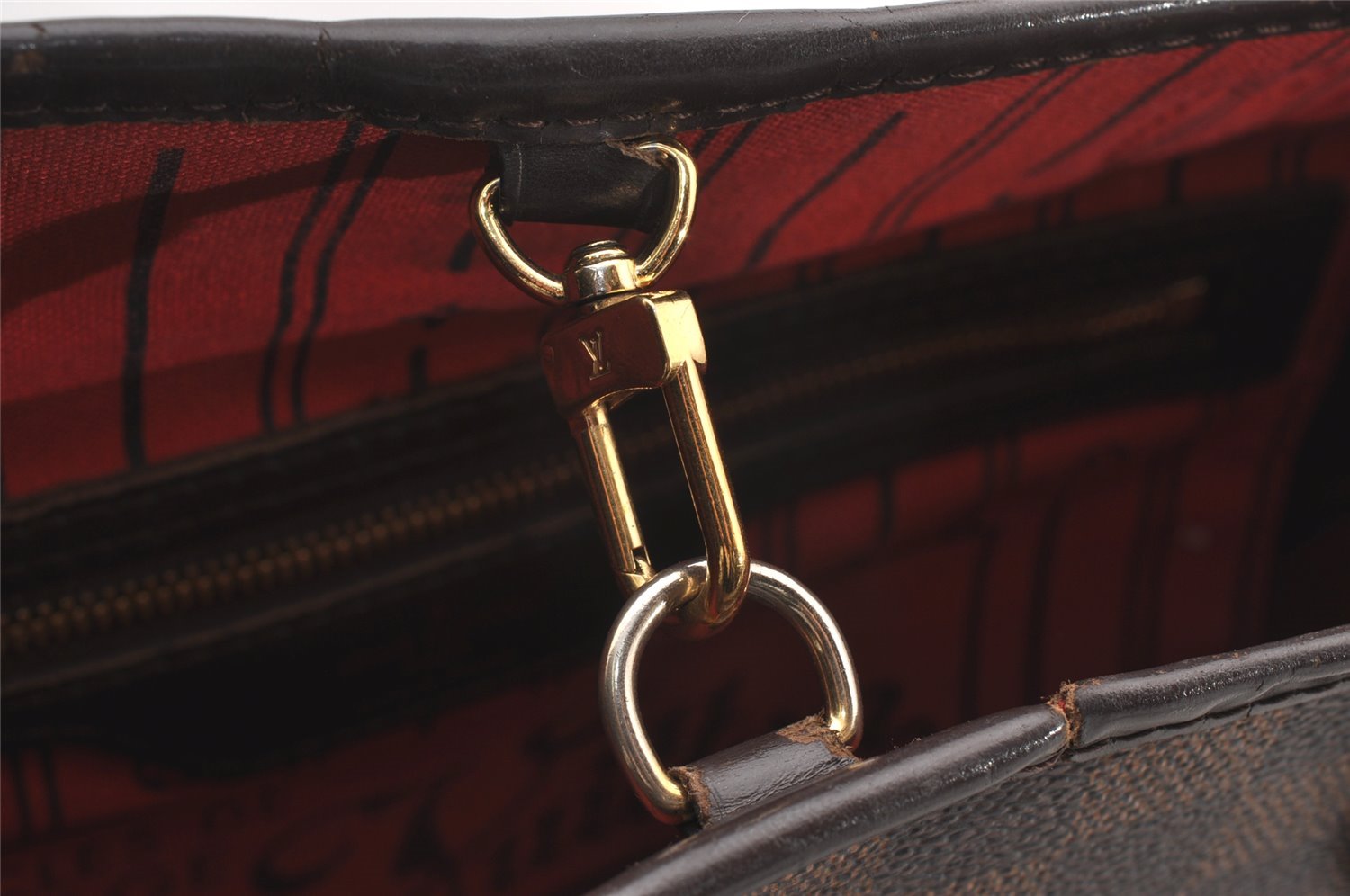 Authentic Louis Vuitton Damier Neverfull PM Shoulder Tote Bag N51109 LV 0869I