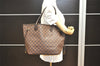 Authentic Louis Vuitton Damier Neverfull MM Shoulder Tote Bag N51105 LV 0953I