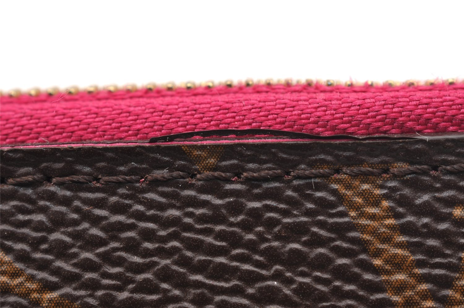 Authentic Louis Vuitton Monogram Neverfull MM Pouch Purse Clutch Bag Pink 1058I