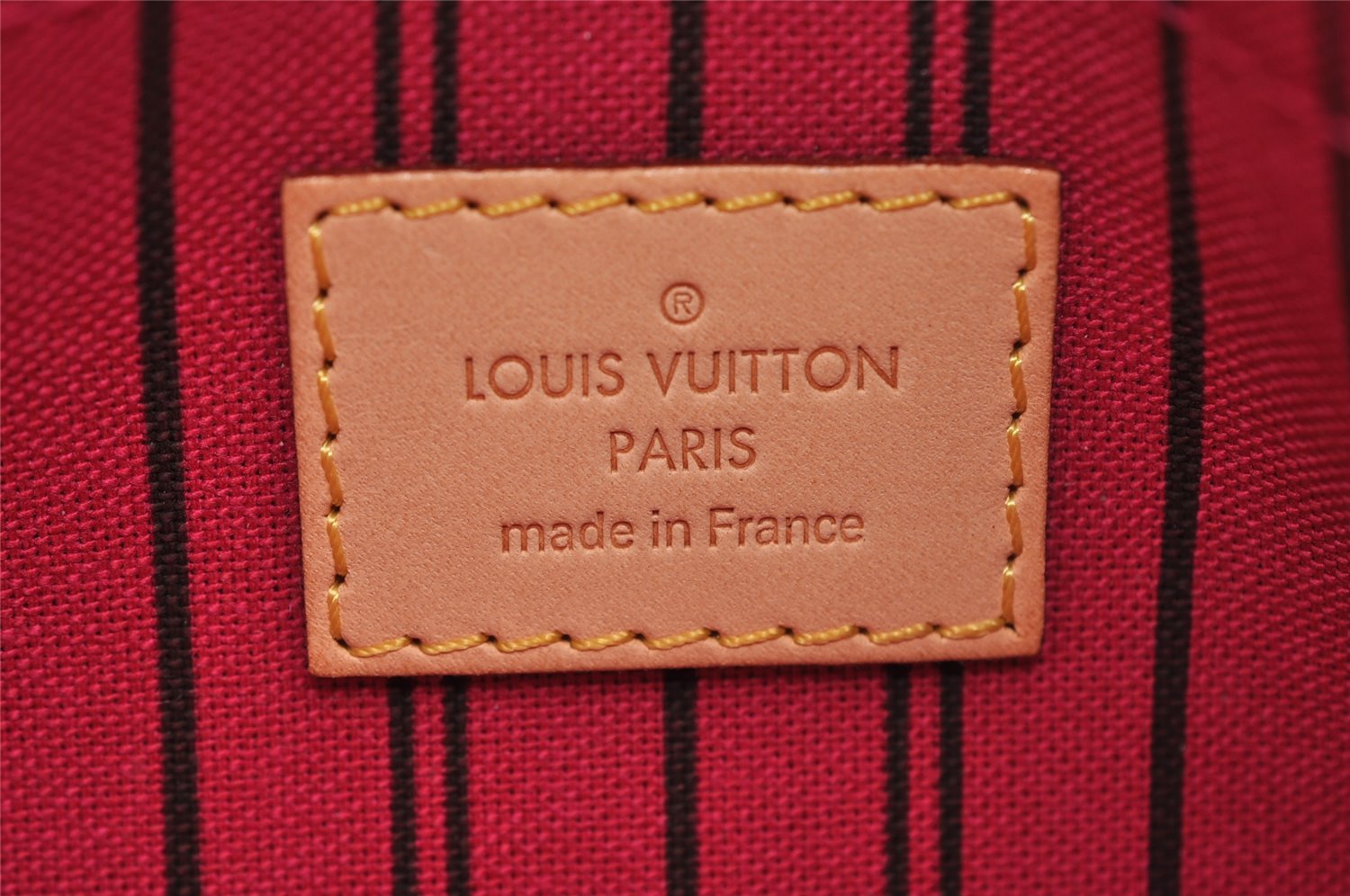 Authentic Louis Vuitton Monogram Neverfull MM Pouch Purse Clutch Bag Pink 1058I