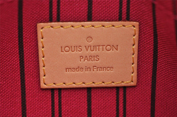 Authentic Louis Vuitton Monogram Neverfull MM Pouch Purse Clutch Bag Pink 1058I