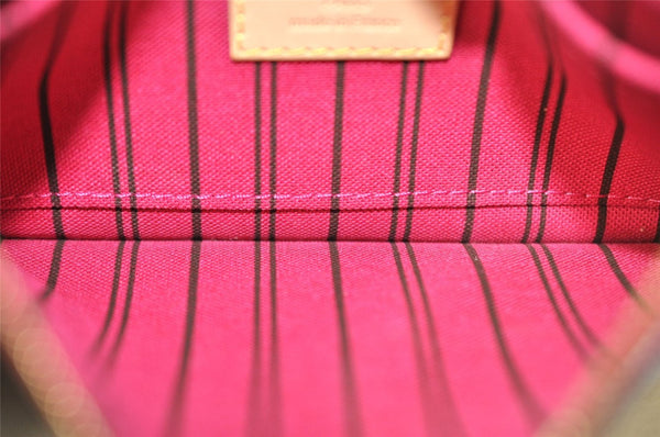 Authentic Louis Vuitton Monogram Neverfull MM Pouch Purse Clutch Bag Pink 1058I