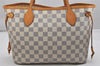 Authentic Louis Vuitton Damier Azur Neverfull PM Tote Bag N51110 LV 1114K