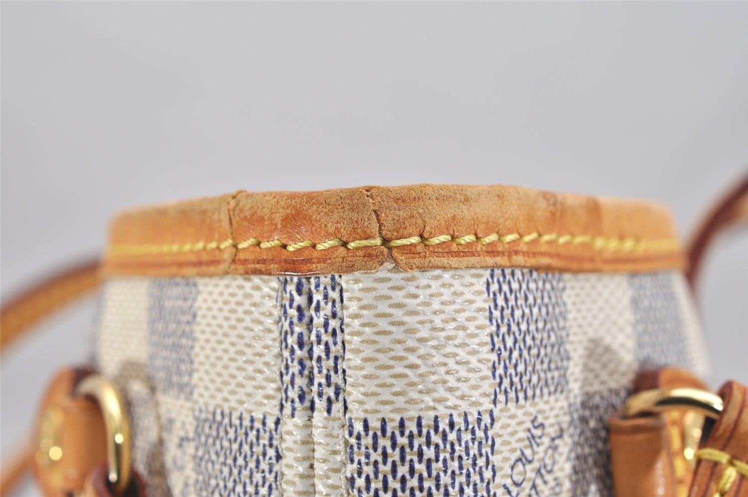 Authentic Louis Vuitton Damier Azur Neverfull PM Tote Bag N51110 LV 1114K