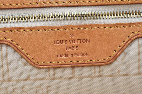 Authentic Louis Vuitton Damier Azur Neverfull PM Tote Bag N51110 LV 1114K