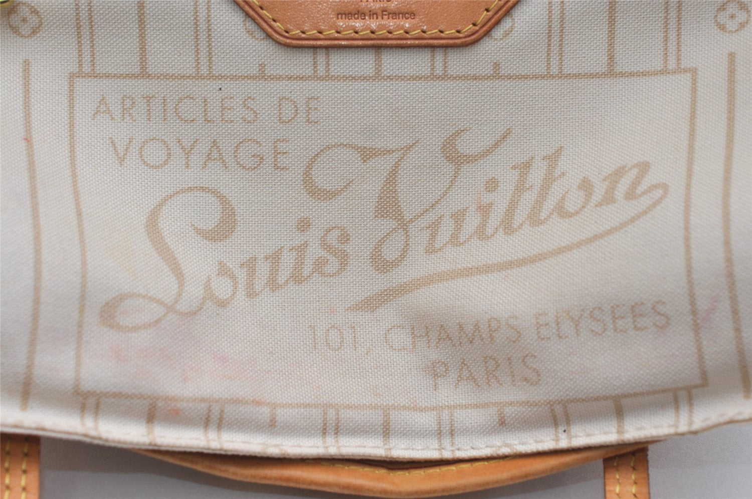 Authentic Louis Vuitton Damier Azur Neverfull PM Tote Bag N51110 LV 1114K