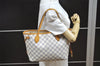 Authentic Louis Vuitton Damier Azur Neverfull PM Tote Bag N51110 LV 1114K