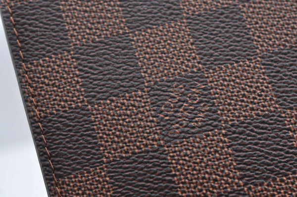 Authentic Louis Vuitton Damier Neverfull Pouch Purse Clutch Bag LV 1598I