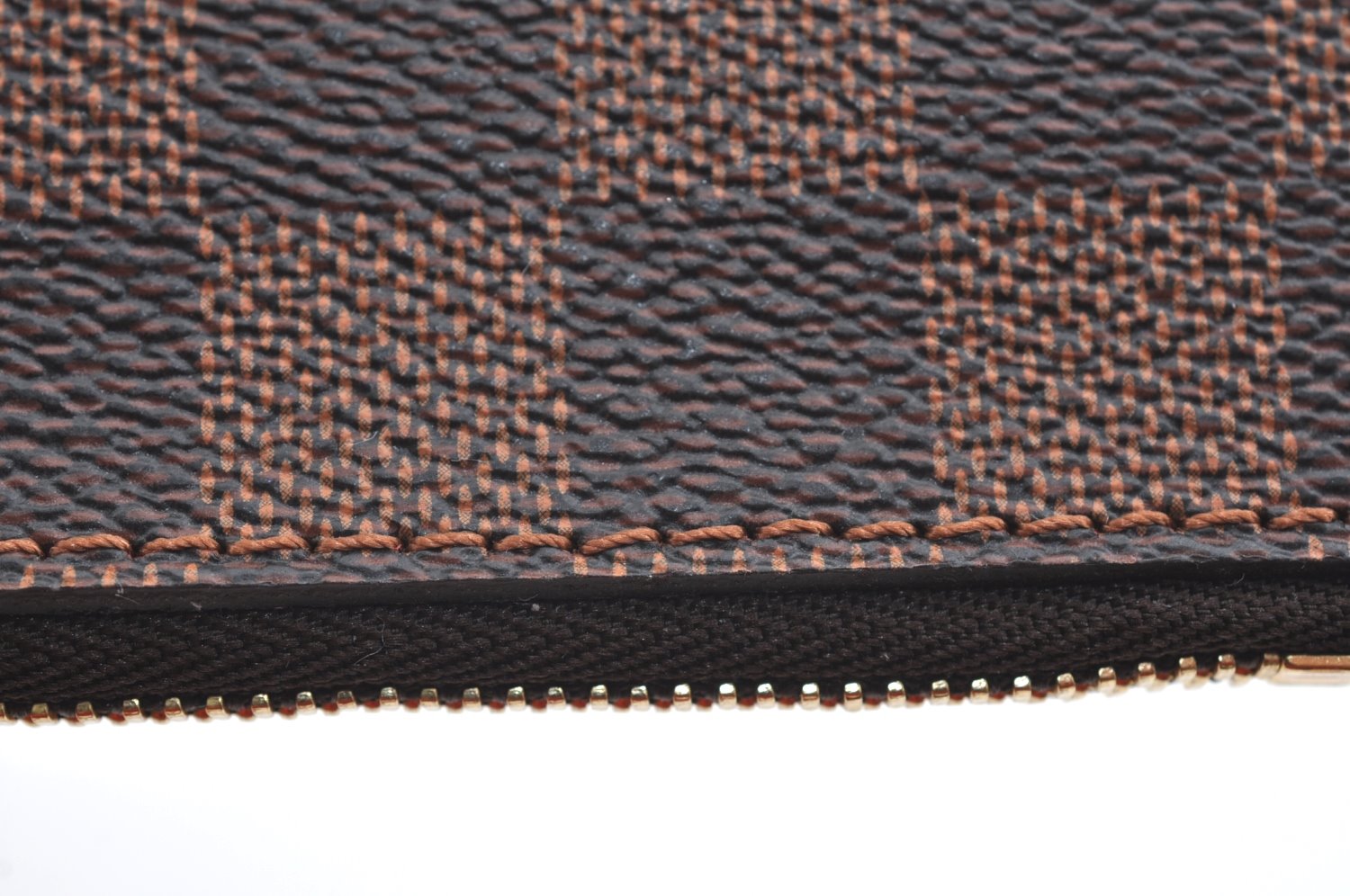 Authentic Louis Vuitton Damier Neverfull Pouch Purse Clutch Bag LV 1598I