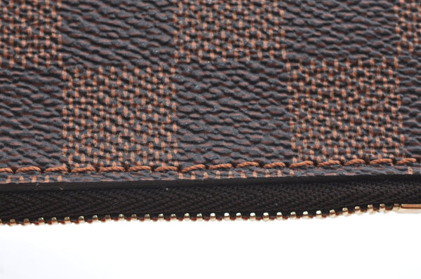 Authentic Louis Vuitton Damier Neverfull Pouch Purse Clutch Bag LV 1598I