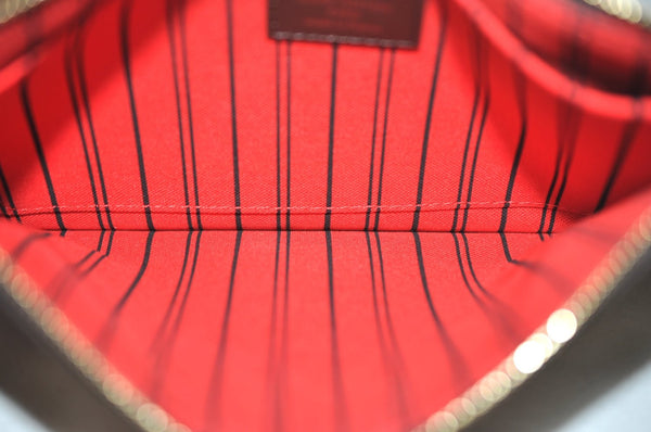 Authentic Louis Vuitton Damier Neverfull Pouch Purse Clutch Bag LV 1598I