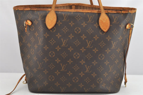 Authentic Louis Vuitton Monogram Neverfull MM Shoulder Tote Bag M40156 LV 1943K