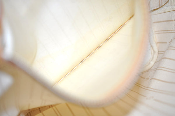 Authentic Louis Vuitton Damier Azur Neverfull MM Tote Bag N51107 LV 2073J