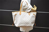 Authentic Louis Vuitton Damier Azur Neverfull MM Tote Bag N51107 LV 2073J