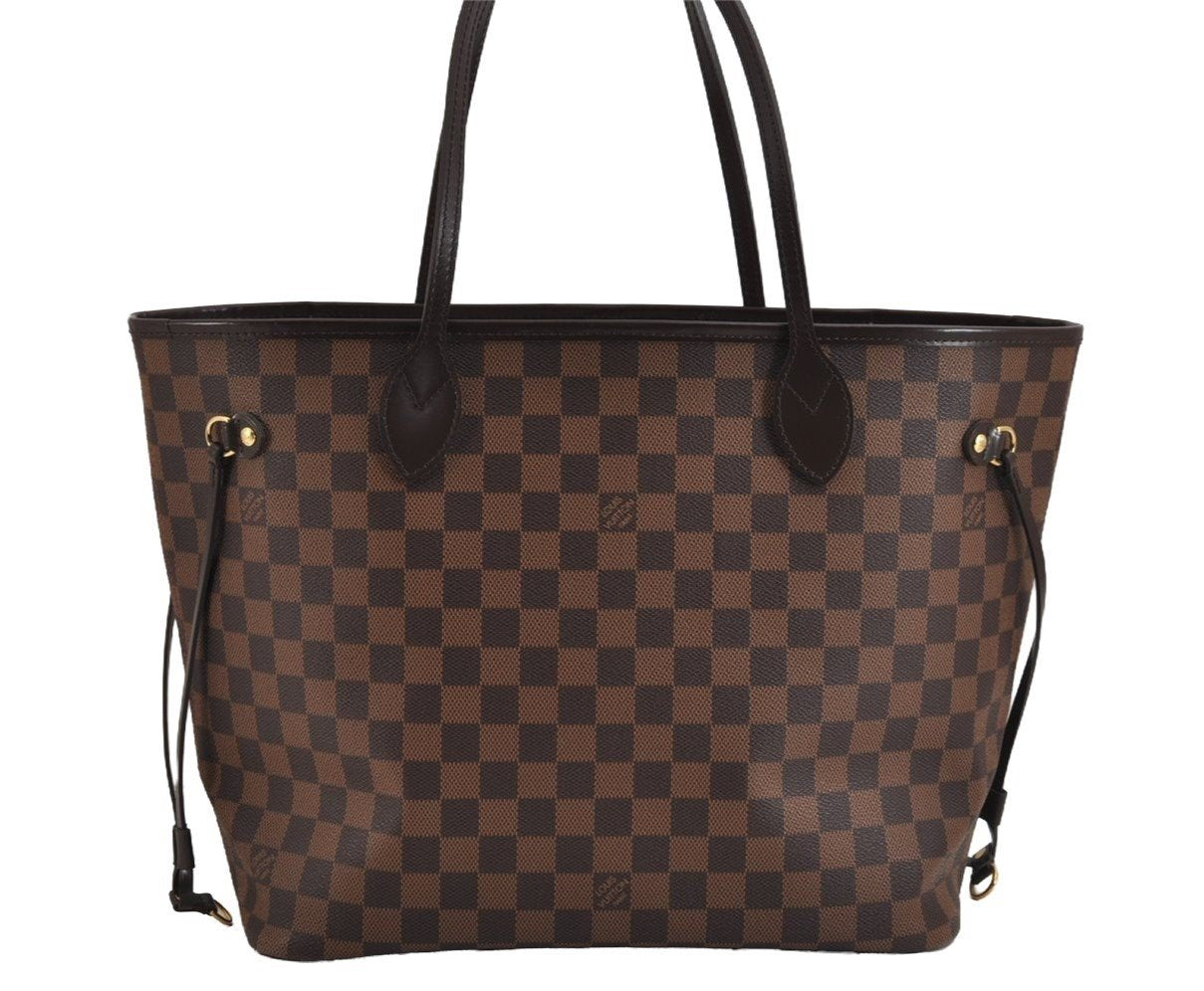Authentic Louis Vuitton Damier Neverfull MM Shoulder Tote Bag N41358 LV 2086J