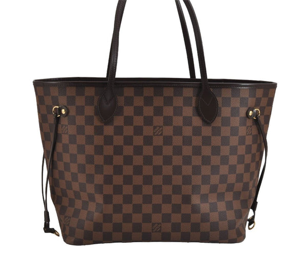 Authentic Louis Vuitton Damier Neverfull MM Shoulder Tote Bag N41358 LV 2086J
