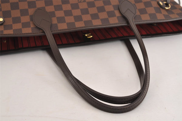 Authentic Louis Vuitton Damier Neverfull MM Shoulder Tote Bag N41358 LV 2086J