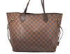 Authentic Louis Vuitton Damier Neverfull MM Shoulder Tote Bag N51105 LV 2092J