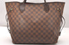 Authentic Louis Vuitton Damier Neverfull MM Shoulder Tote Bag N51105 LV 2092J
