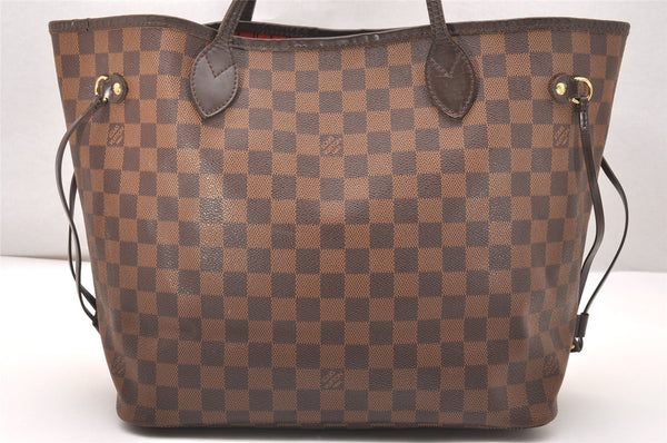 Authentic Louis Vuitton Damier Neverfull MM Shoulder Tote Bag N51105 LV 2092J