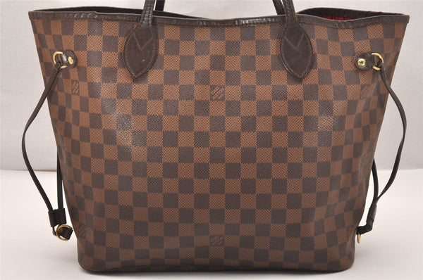 Authentic Louis Vuitton Damier Neverfull MM Shoulder Tote Bag N51105 LV 2092J