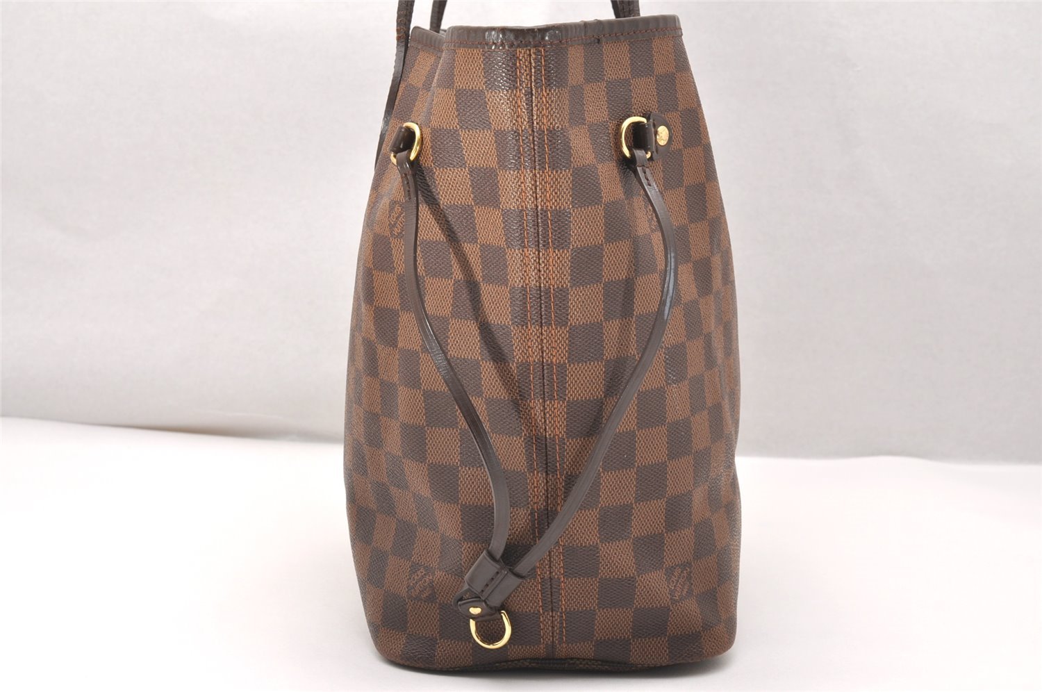 Authentic Louis Vuitton Damier Neverfull MM Shoulder Tote Bag N51105 LV 2092J