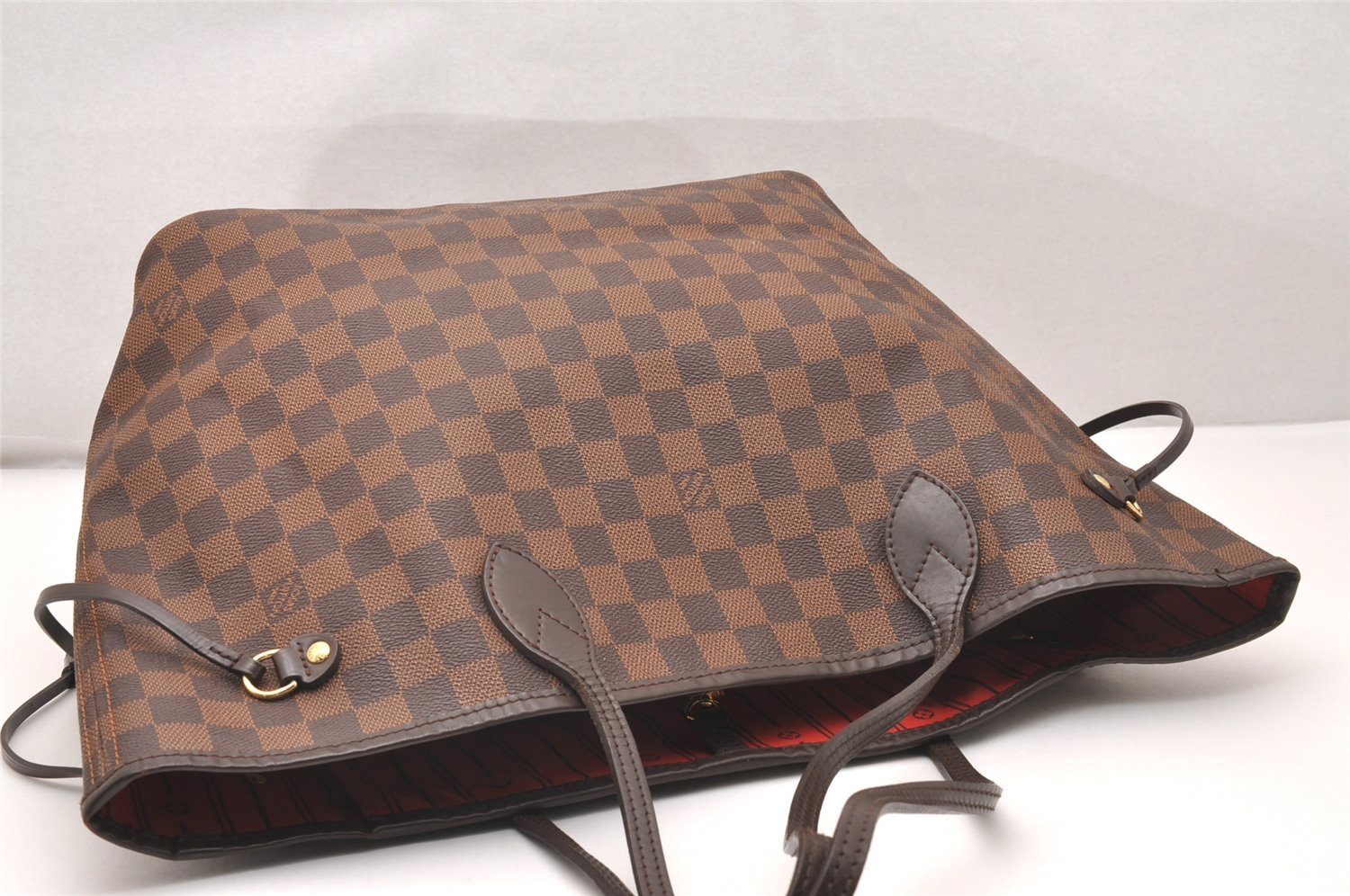 Authentic Louis Vuitton Damier Neverfull MM Shoulder Tote Bag N51105 LV 2092J