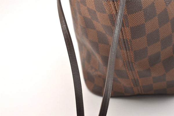 Authentic Louis Vuitton Damier Neverfull MM Shoulder Tote Bag N51105 LV 2092J