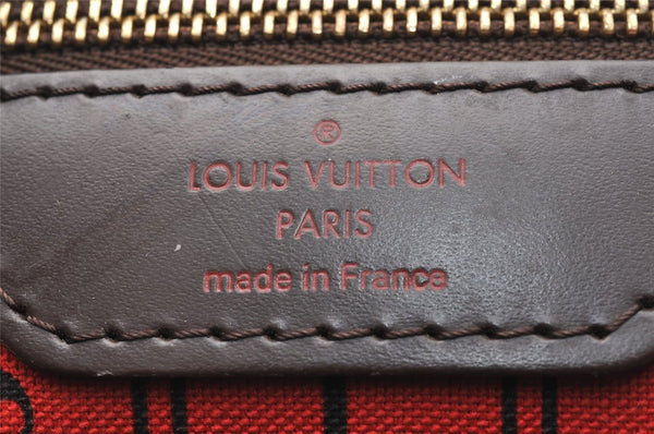 Authentic Louis Vuitton Damier Neverfull MM Shoulder Tote Bag N51105 LV 2092J