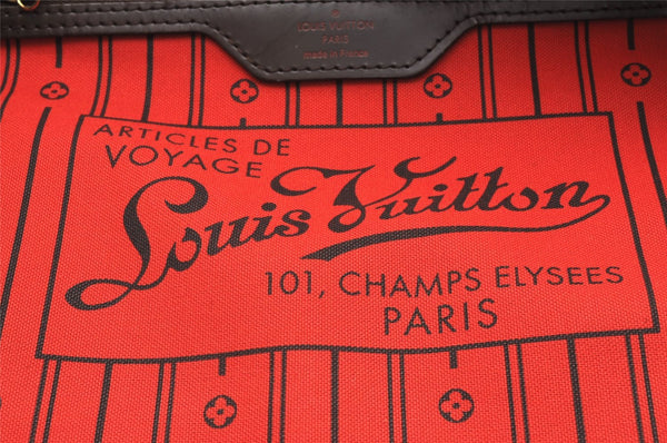 Authentic Louis Vuitton Damier Neverfull MM Shoulder Tote Bag N51105 LV 2092J