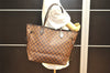 Authentic Louis Vuitton Damier Neverfull MM Shoulder Tote Bag N51105 LV 2092J