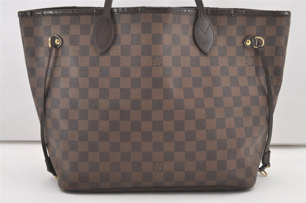 Authentic Louis Vuitton Damier Neverfull MM Shoulder Tote Bag N51105 LV 2116J