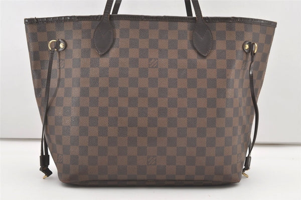 Authentic Louis Vuitton Damier Neverfull MM Shoulder Tote Bag N51105 LV 2116J