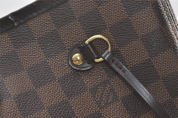 Authentic Louis Vuitton Damier Neverfull MM Shoulder Tote Bag N51105 LV 2116J