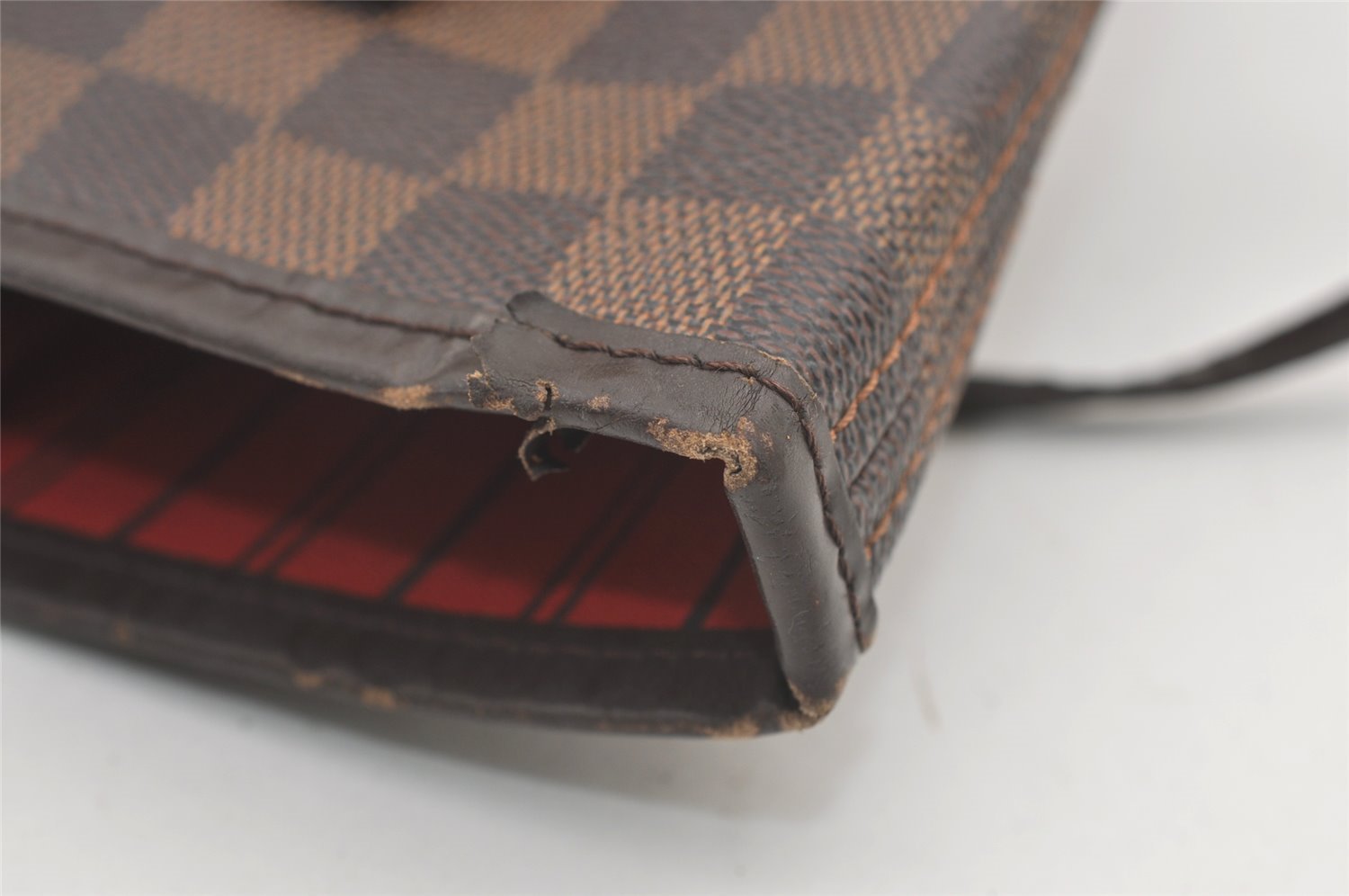 Authentic Louis Vuitton Damier Neverfull MM Shoulder Tote Bag N51105 LV 2116J