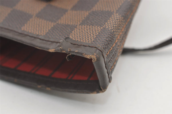 Authentic Louis Vuitton Damier Neverfull MM Shoulder Tote Bag N51105 LV 2116J