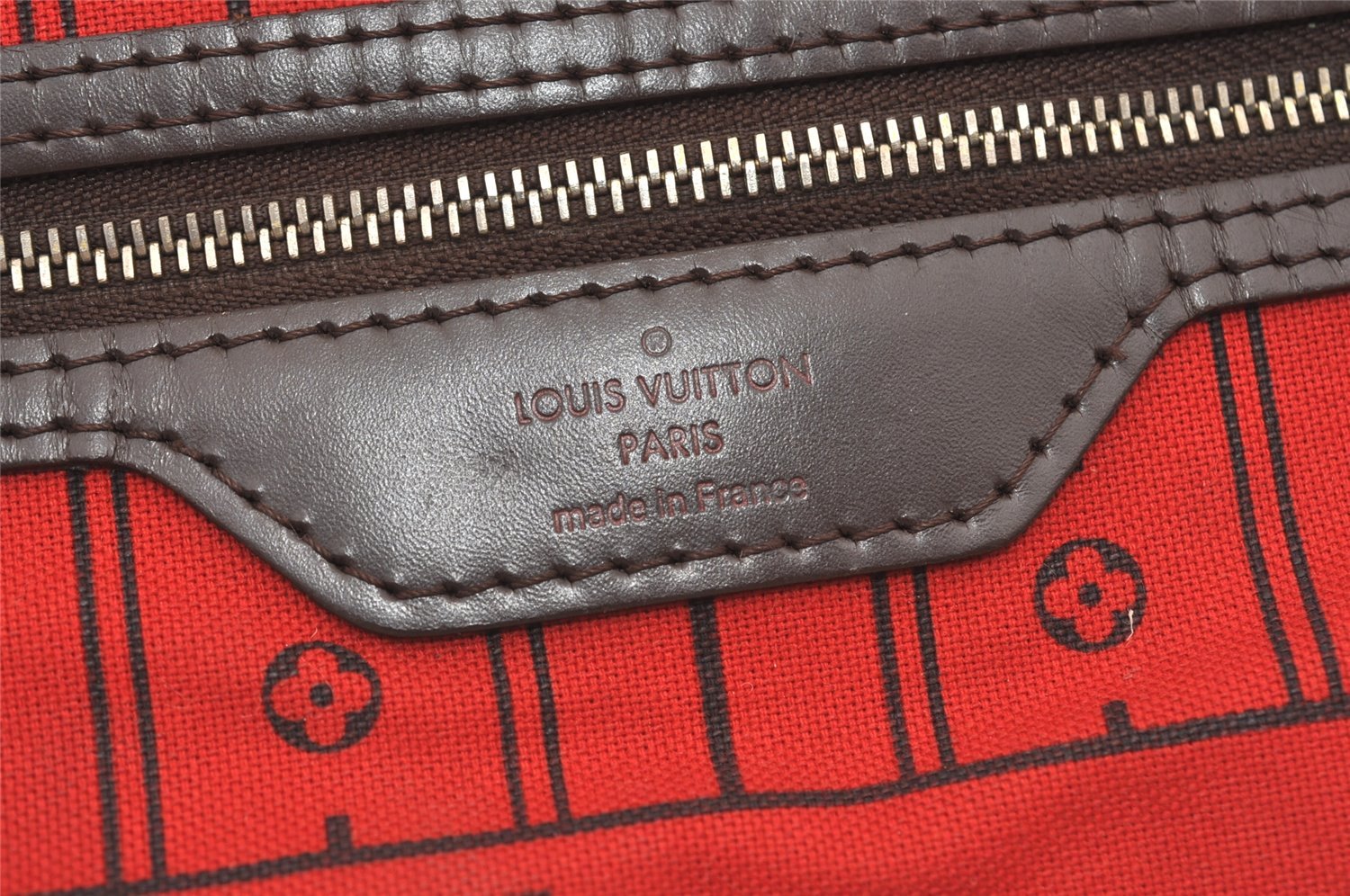 Authentic Louis Vuitton Damier Neverfull MM Shoulder Tote Bag N51105 LV 2116J