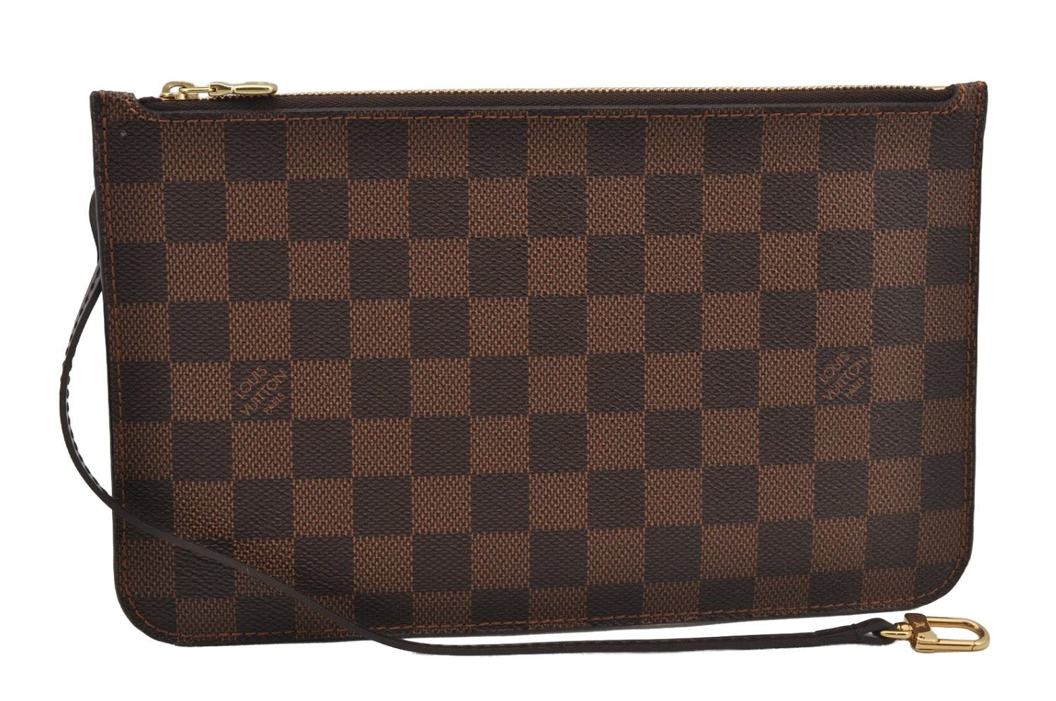 Authentic Louis Vuitton Damier Neverfull Pouch Purse Clutch Bag LV 2245J