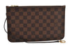 Authentic Louis Vuitton Damier Neverfull Pouch Purse Clutch Bag LV 2245J