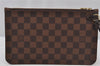 Authentic Louis Vuitton Damier Neverfull Pouch Purse Clutch Bag LV 2245J