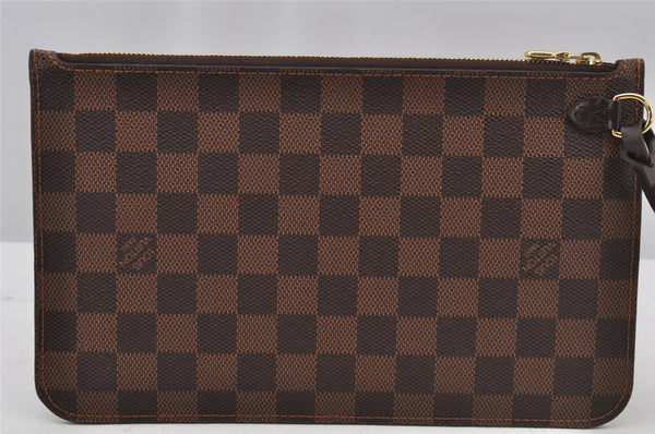 Authentic Louis Vuitton Damier Neverfull Pouch Purse Clutch Bag LV 2245J