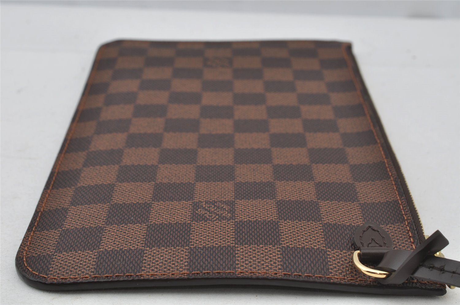Authentic Louis Vuitton Damier Neverfull Pouch Purse Clutch Bag LV 2245J