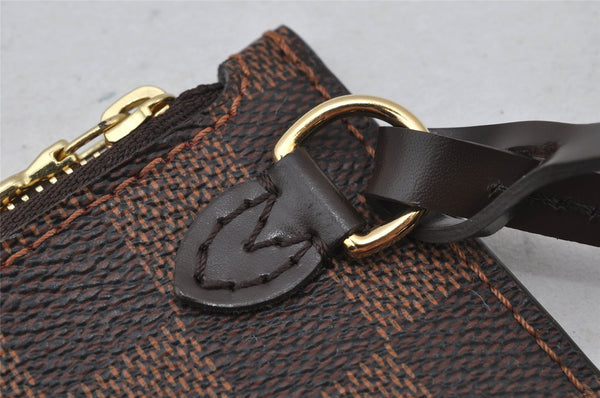 Authentic Louis Vuitton Damier Neverfull Pouch Purse Clutch Bag LV 2245J