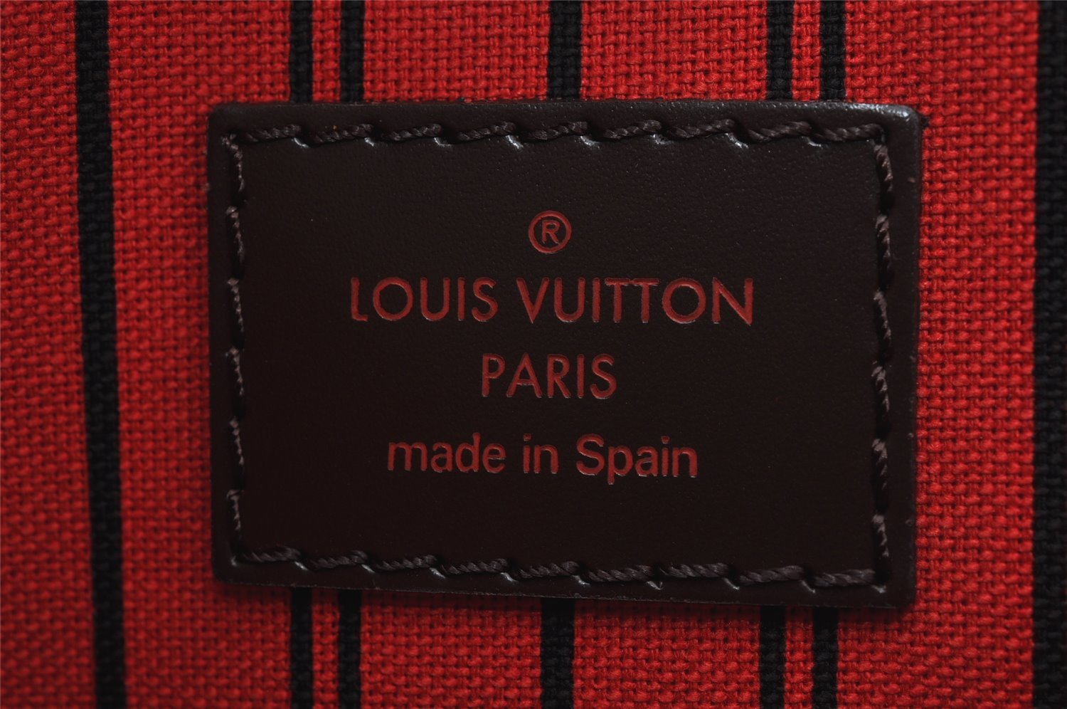 Authentic Louis Vuitton Damier Neverfull Pouch Purse Clutch Bag LV 2245J