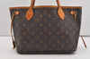 Authentic Louis Vuitton Monogram Neverfull PM Shoulder Tote Bag M40155 LV 2641J