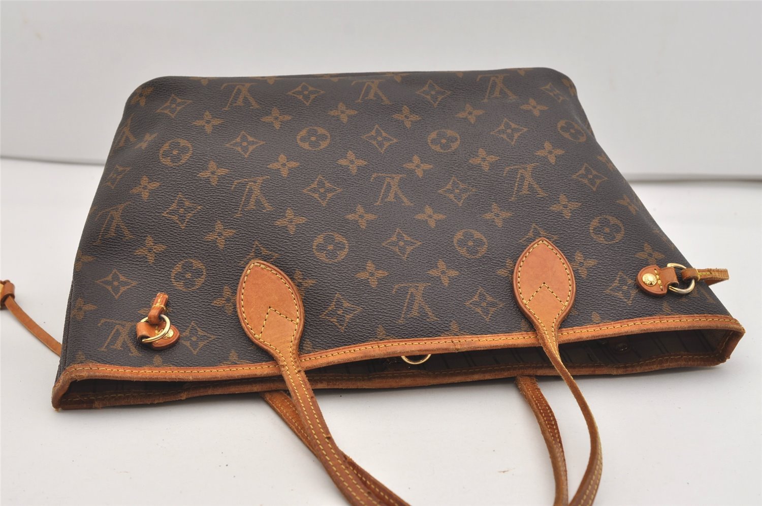 Authentic Louis Vuitton Monogram Neverfull PM Shoulder Tote Bag M40155 LV 2641J