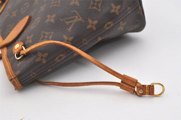Authentic Louis Vuitton Monogram Neverfull PM Shoulder Tote Bag M40155 LV 2641J