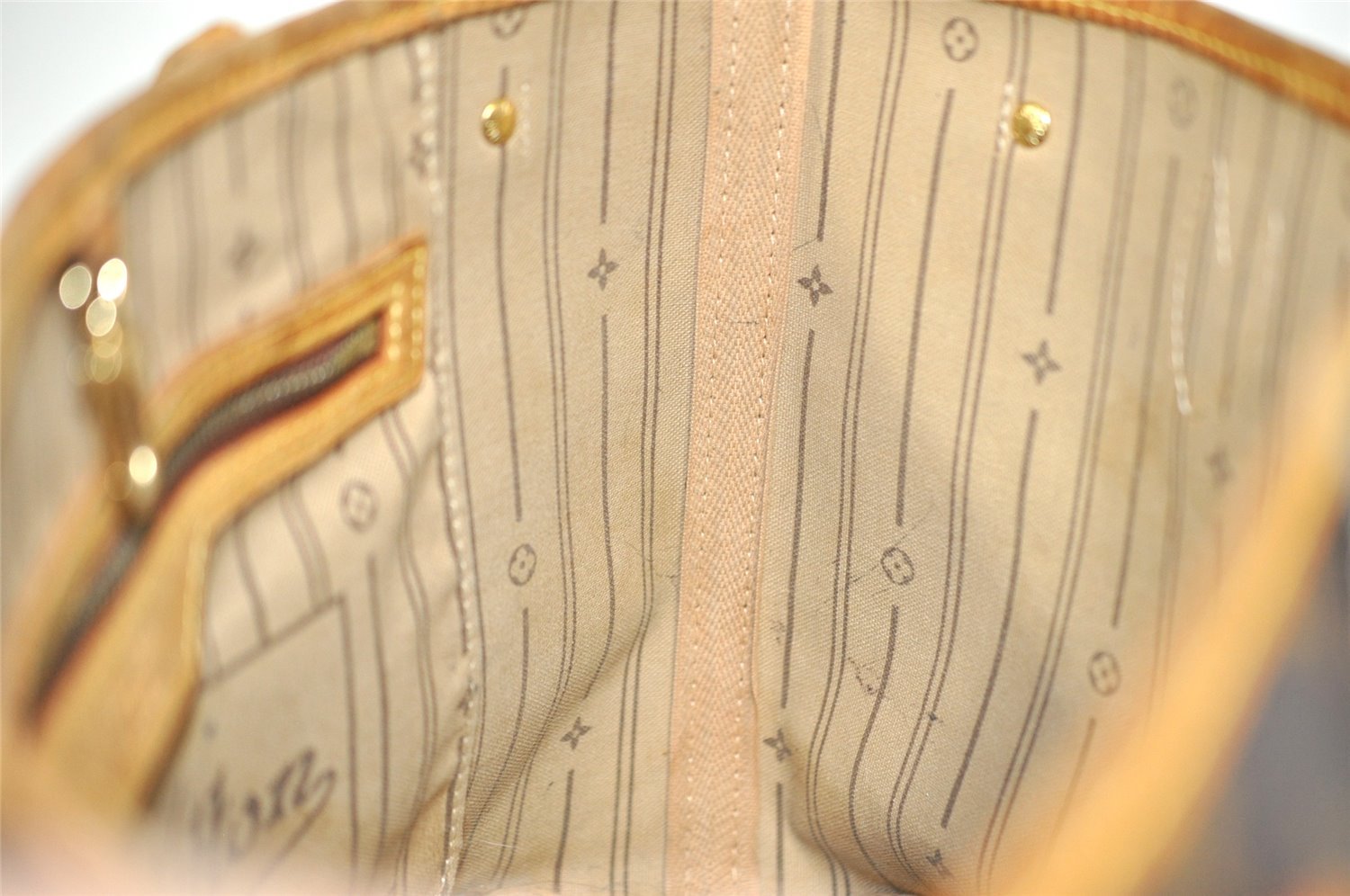 Authentic Louis Vuitton Monogram Neverfull PM Shoulder Tote Bag M40155 LV 2658I