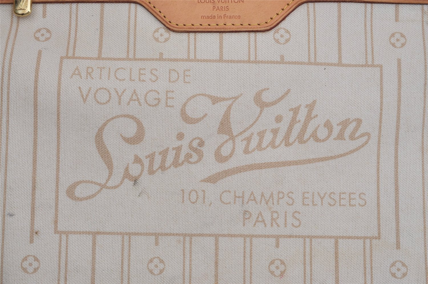 Authentic Louis Vuitton Damier Azur Neverfull MM Tote Bag N51107 LV 2665I